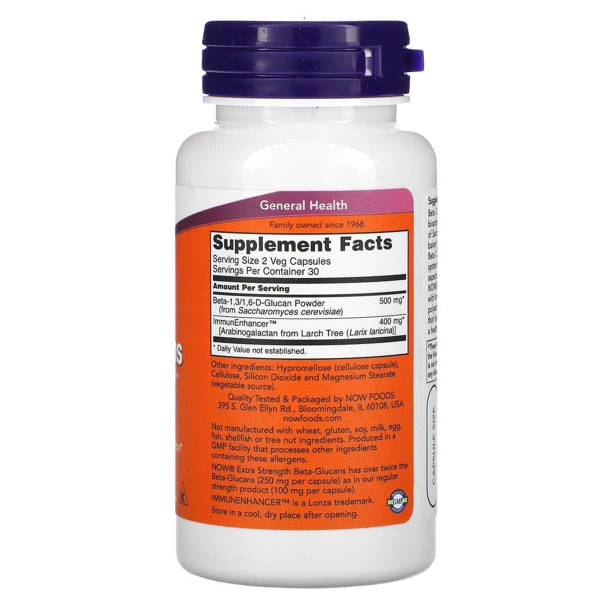 Beta-Glucans, with ImmunEnhancer, 250 mg, 60 Veg Capsules