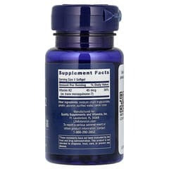 Low Dose Vitamin K2 (MK-7), 45 mcg, 90 Softgels